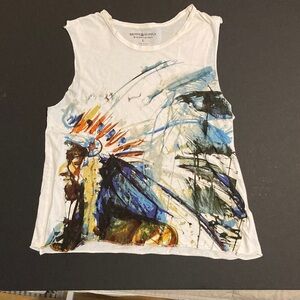 denim & supply Ralph Lauren  Artistic Print Tank Top - White and Multicolor